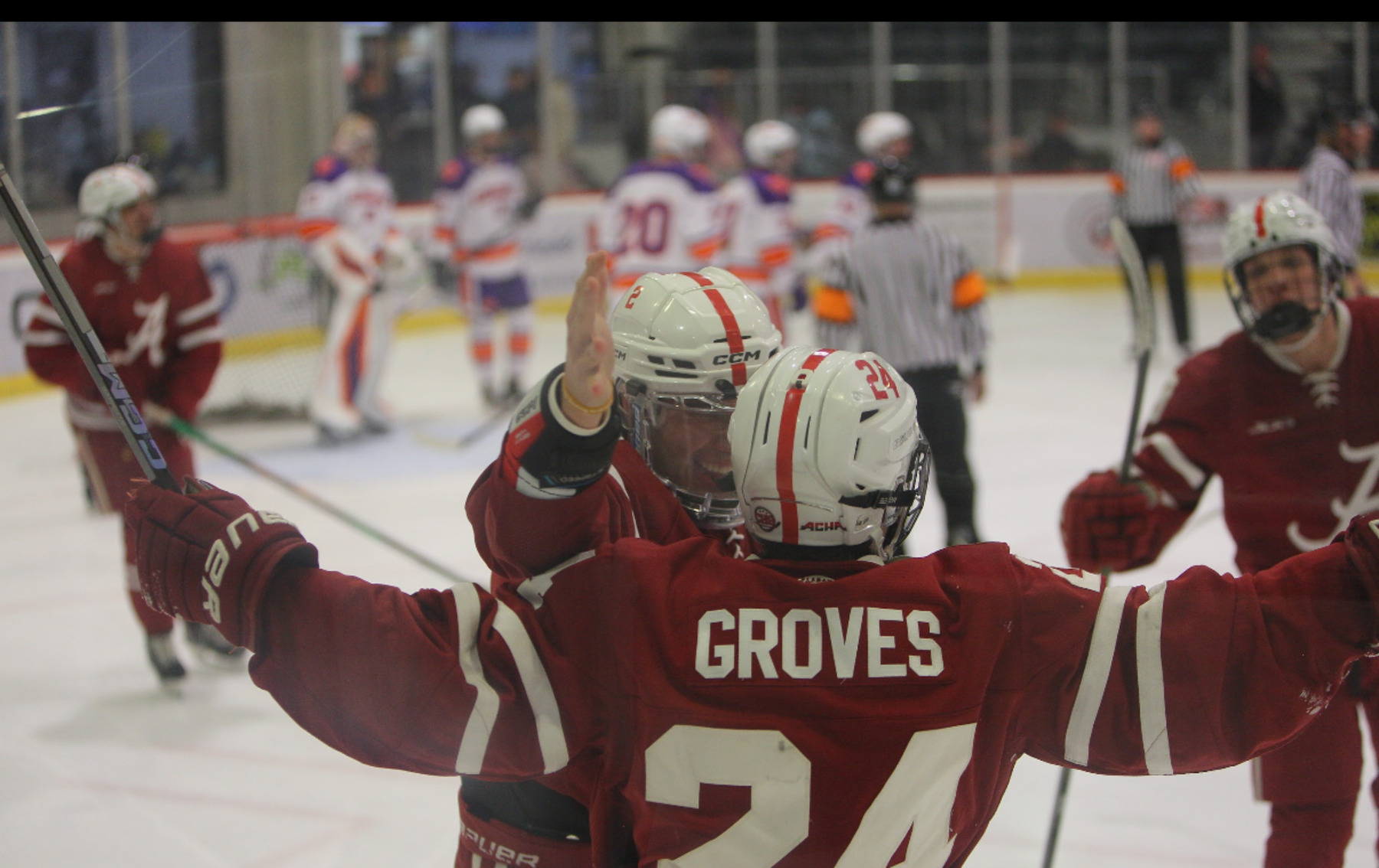 Zachary Groves playing Alabama hockey