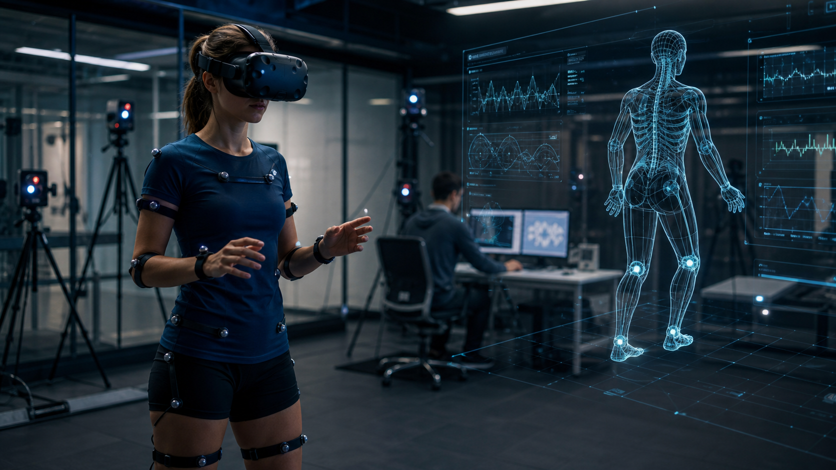 VR and digital twin research concept image